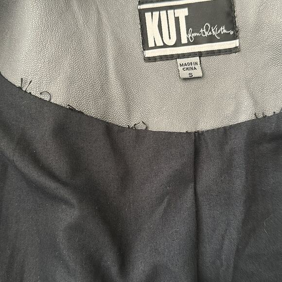 Kut from the Kloth | Two Toned Faux Leather Asymmetrical Jacket Size S - Picture 9 of 14